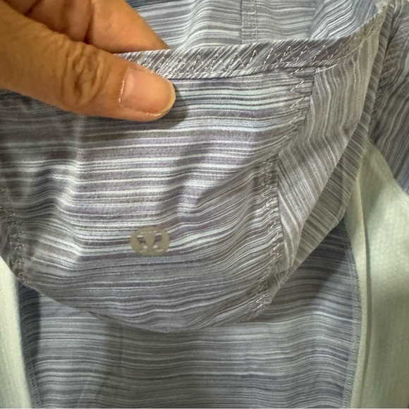 Lululemon Run: Make A Break Jacket Twisted Stripe Caspian Blue / Caspian Blue-6 - Picture 10 of 14